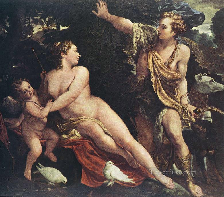 Venus and Adonis Baroque Annibale Carracci Oil Paintings